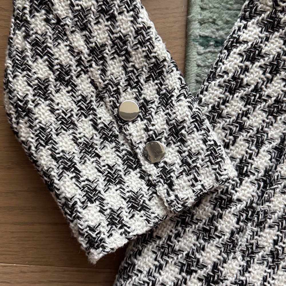 🆕 Laundry by Shelli Segal houndstooth flared coat - Picture 6 of 9